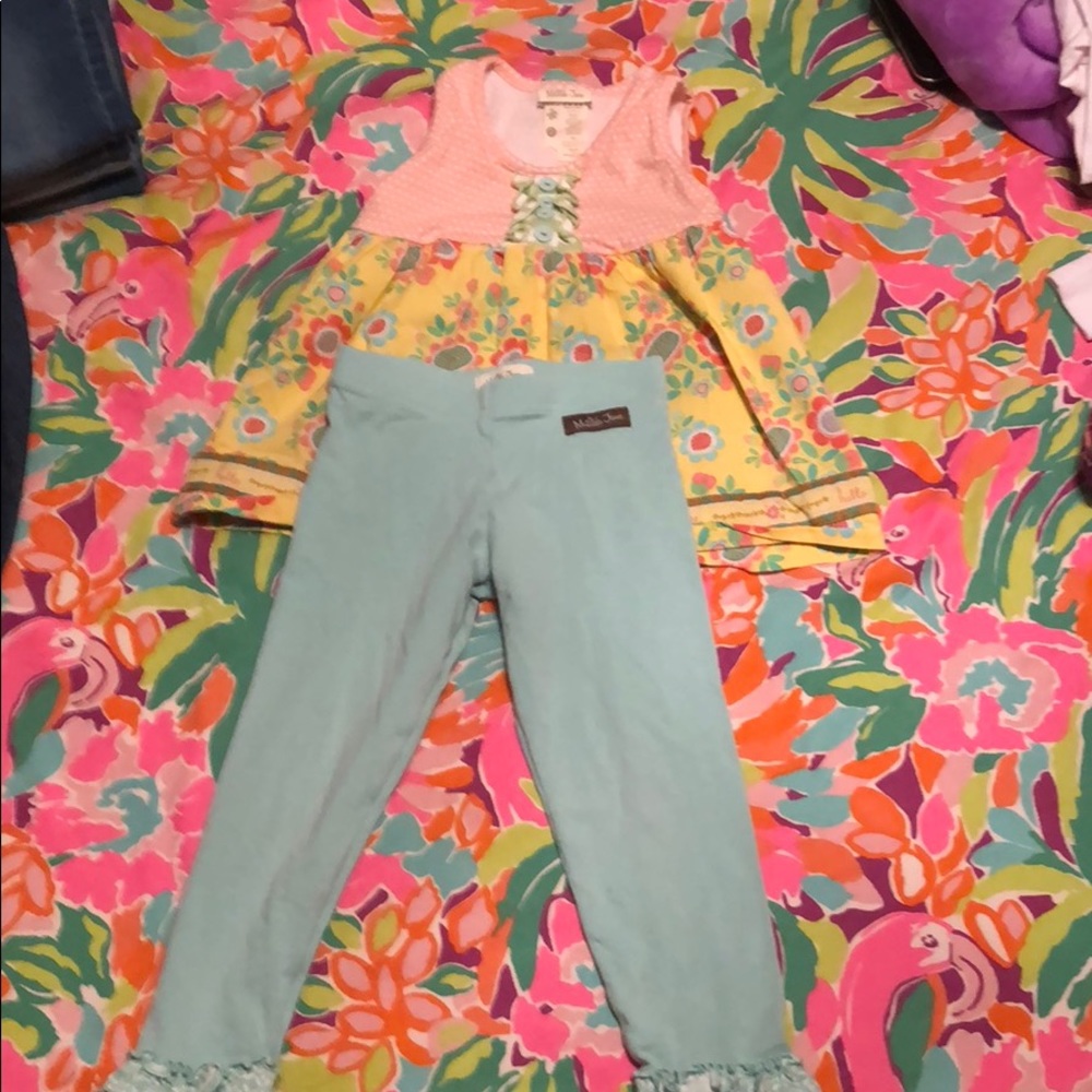 Matilda Jane Top and Leggings Size 2